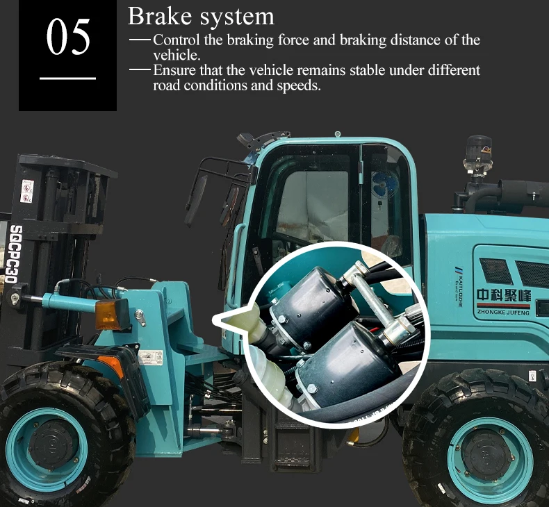 4x4 forklift hot sale powerful 7 ton all rough terrain forklift with ROPS cabin