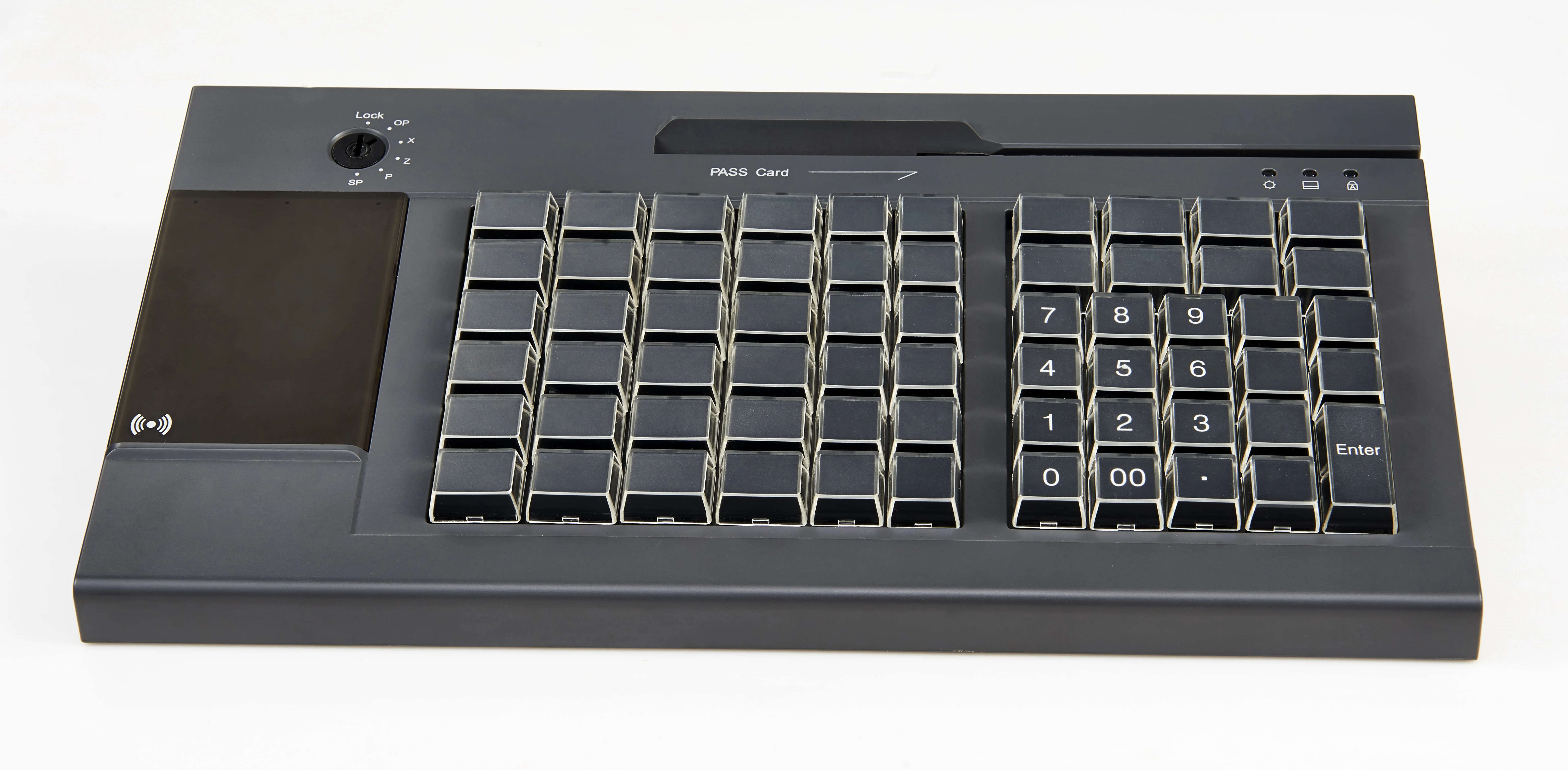 Supermarket Customizable KB63 Usb POS Programmable Keyboard With Credit Card Reader
