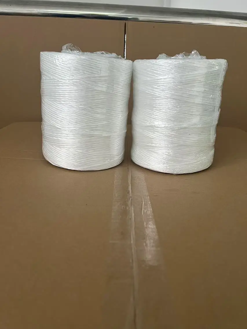 pp twisted plastic agricultural baler twine  string yarn white rope tomato twine