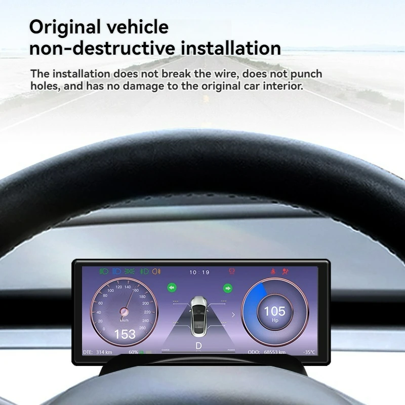 2024 Newest 6.2inch Model Y 3 Display Dashboard Instrument Blind Spot Monitoring Auto Pilot OTA Upgrade for Tesla Accessories