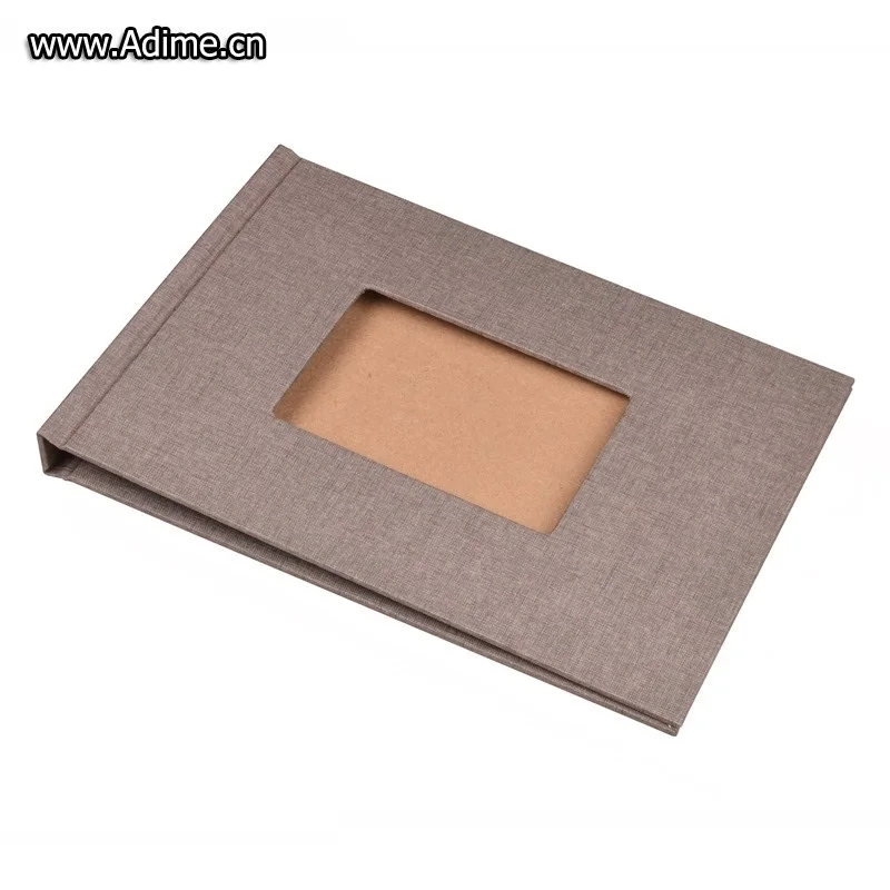factory custom Linen velvet fabric leather hard rigid wood board wedding photo  book album cover