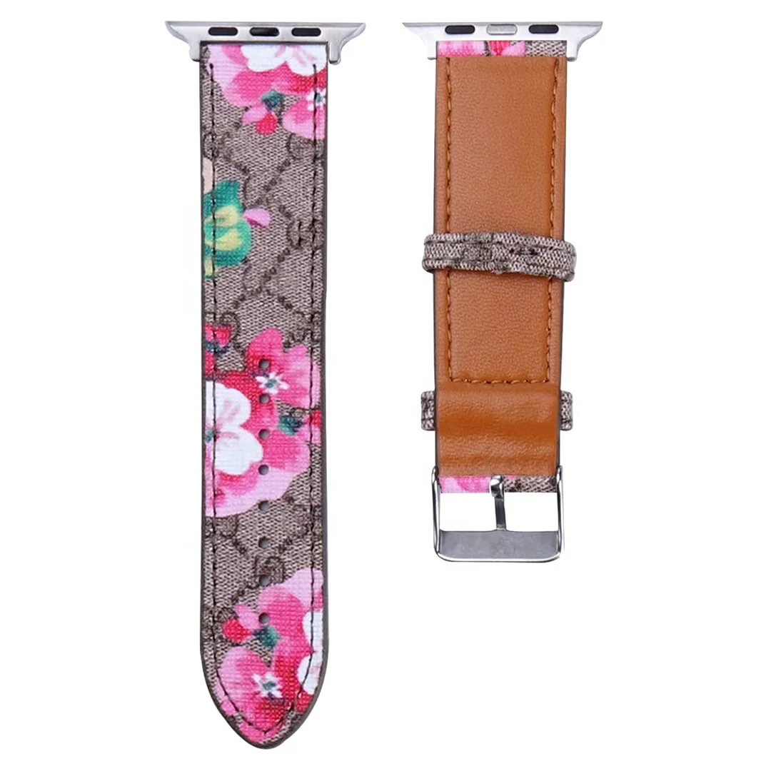 
Best Selling Compatible For Apple Watch Band Luxury Design Leather Straps 44mm 42mm 40mm 38mm for iWatch Band 6 5 4 3 2 