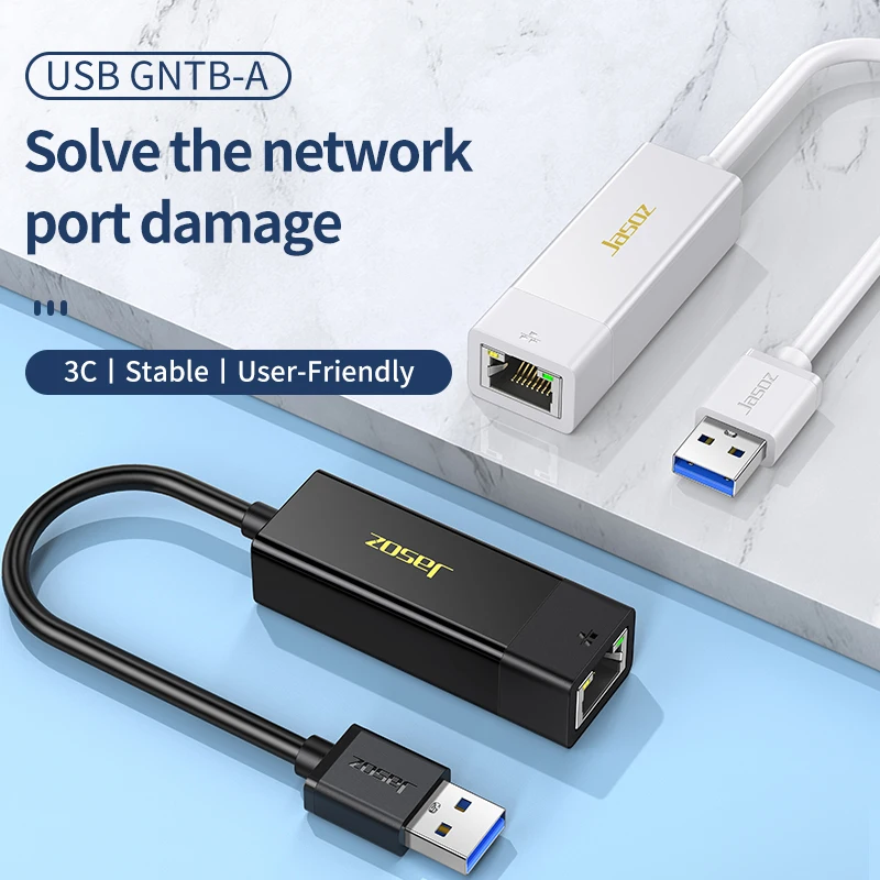 Jasoz Usb 3.0 To Rj45 Gigabit Network Hub Converter Usb To Rj45 Lan Ethernet Adapter Cable 1000mbps For Laptop