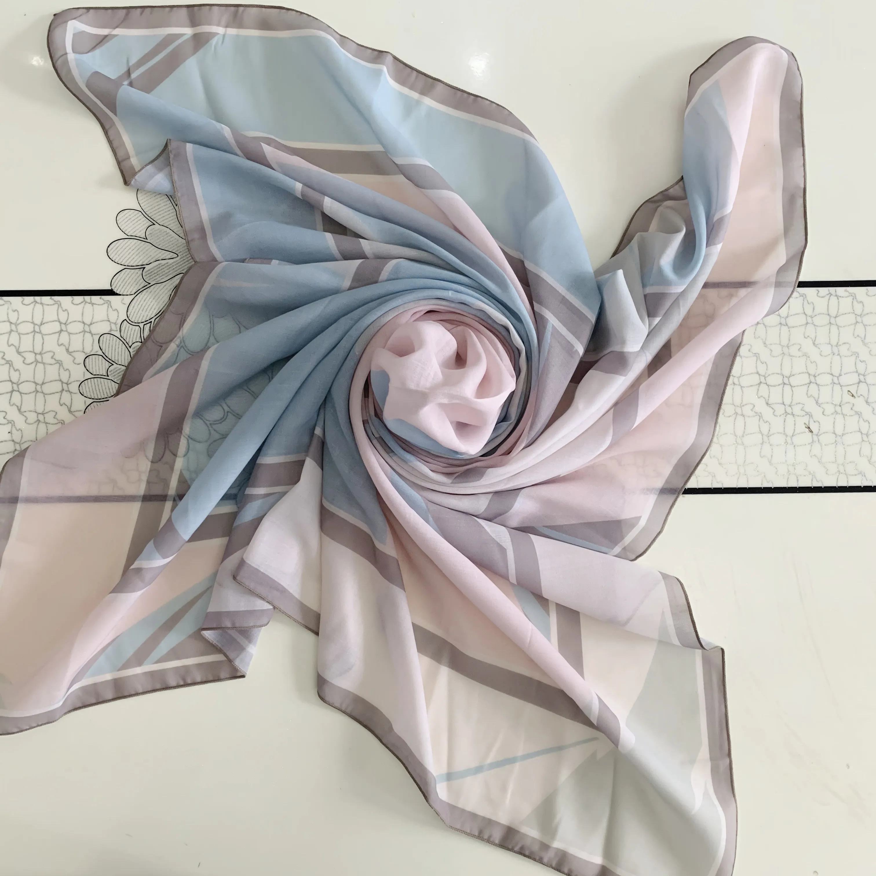 sedef a nouer bakal folar de hijab foulard motif Printing wholesale 2021 jersey premium supplier tudung muslim scarf hijabs
