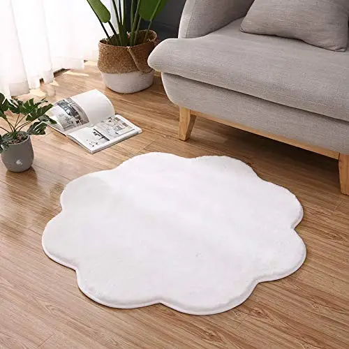 Hot selling artificial rabbit fur style lovely faux sheepskin rug for bedroom floor decoration