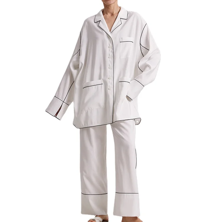 Wholesale Soft And Comfortable Special Solid Custom Sexy Ladies Home Wear Plus Size Long Top And Pants Women Pajamas