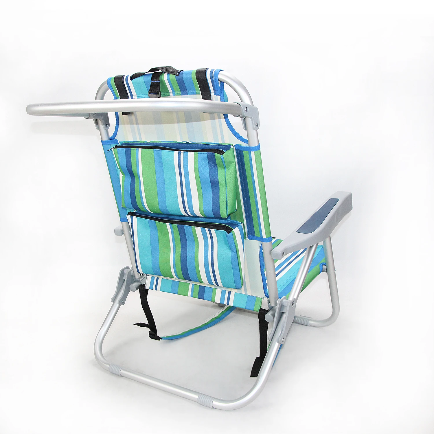 Outdoor Folding Reclining Lounge Chair backpack Beach Chair With Storage Bag