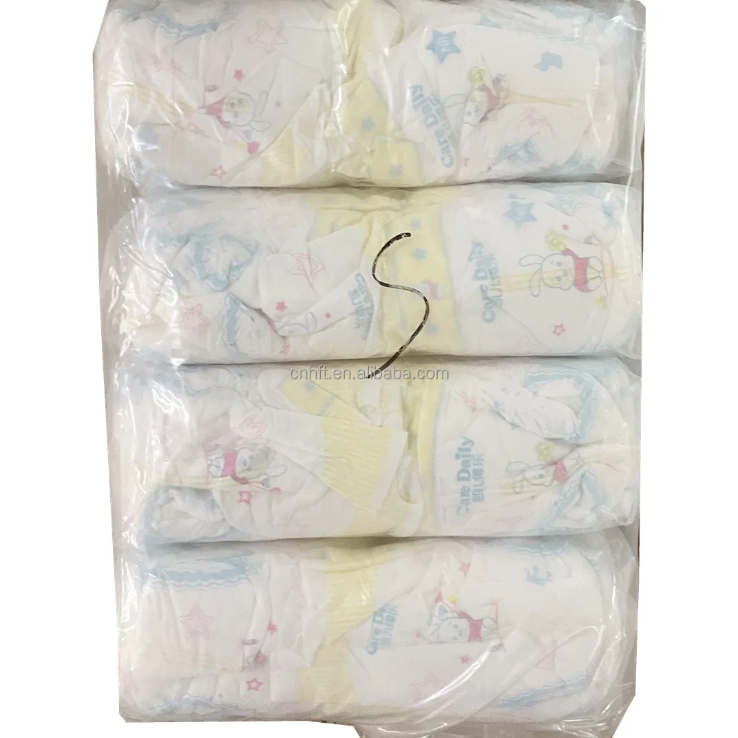 china manufacturer disposable baby diapers second grade stocklot diapers with transparent polybag baby diaper
