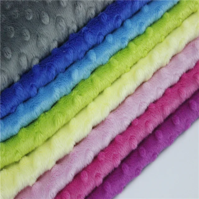 wholesale polyester base micro baby blanket minky plush fabric