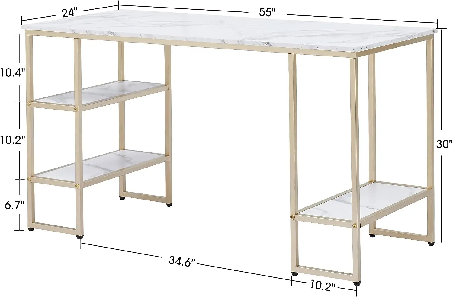 Multi-purpose office computer desk White game desk Family desk