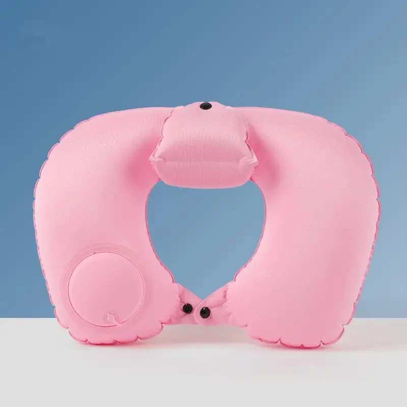 Portable Inflatable Travel Neck Pillow Headrest U-shaped Hot Bathtub Pillows Car Office