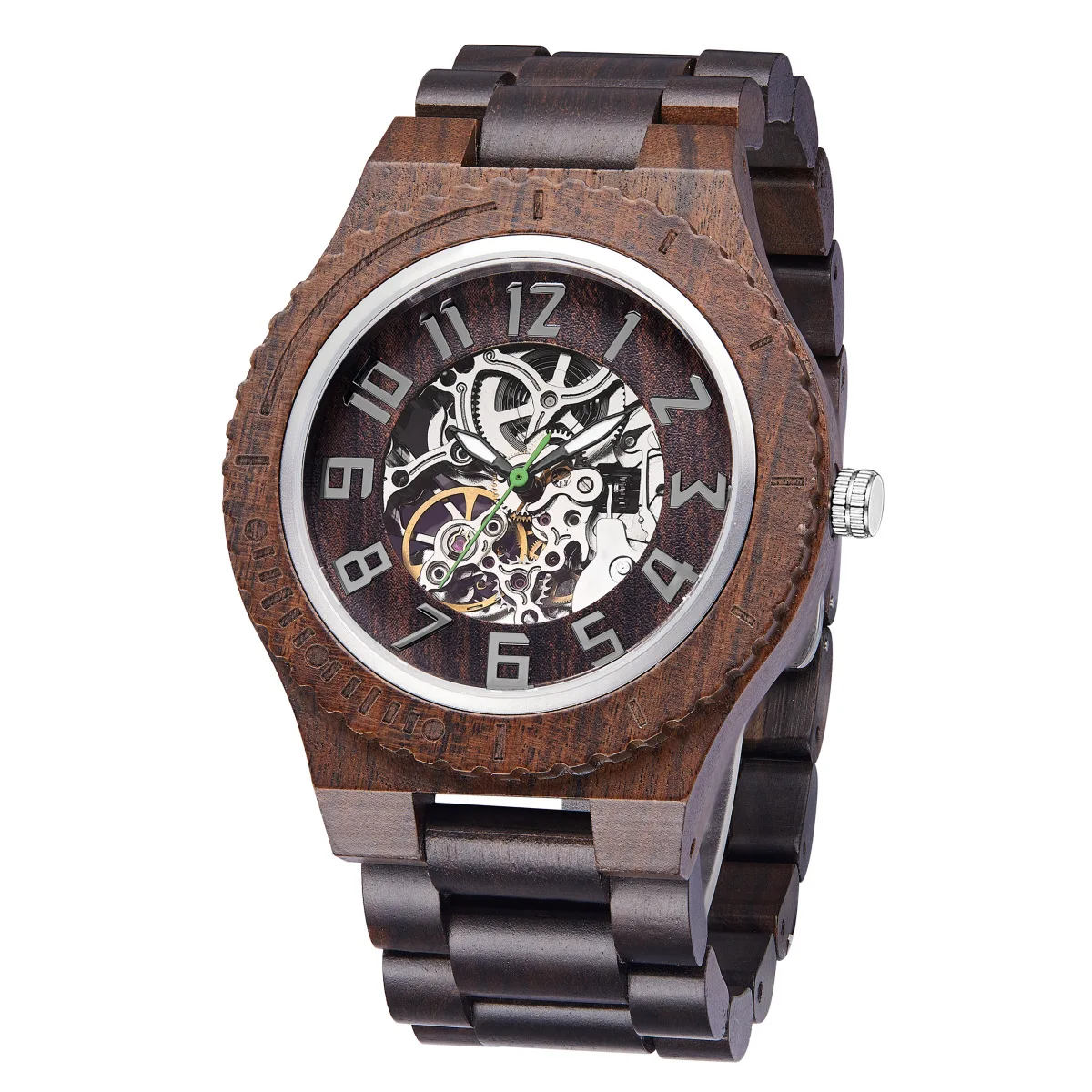 Eco-friendly Products Personalized Wood Bracelet Luxury Automatic Watches Creative Handmade Craft Wooden Watch Men