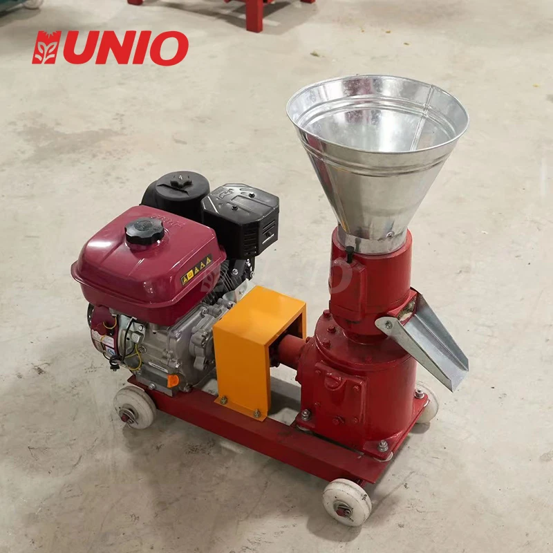Petrol engine livestock animal feed pellet press machine for chicken feeds