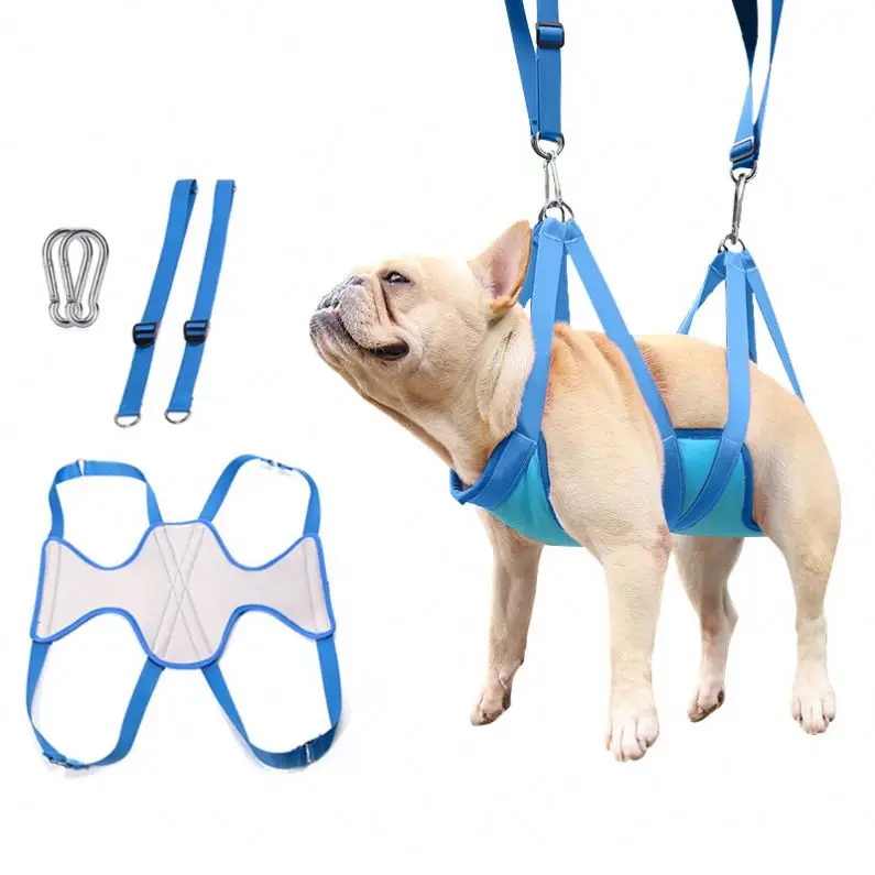 Pet Grooming Hammock Helper Dog Cat Hammock Harness With Scissors Comb Nail File Hanging Strap Kit