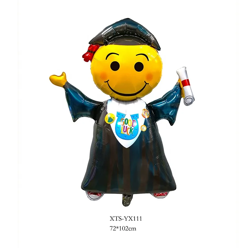 Wholesale 18 inch custom printing round star shaped graduation party decoration aluminum foil balloons