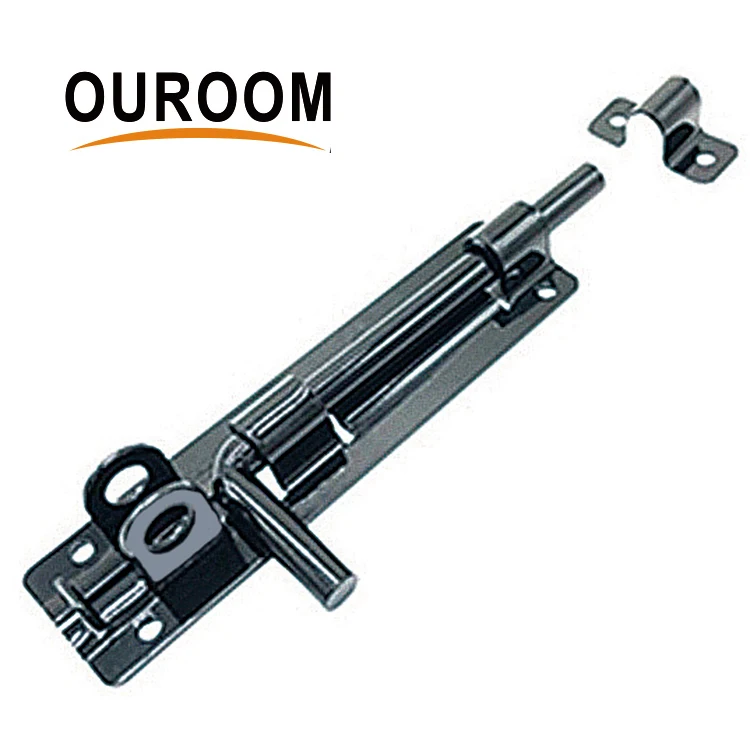 Black Powder Coated Barrel Bolt Door Tower Bolt Lock Heavy Duty Padlock slide  bolt