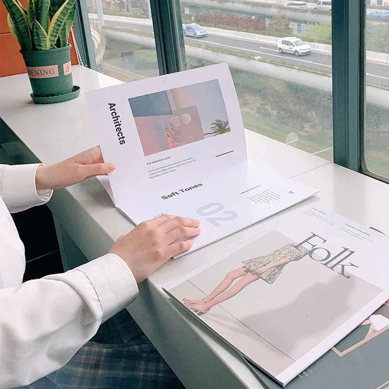 Nordic журнал фотоальбом книги 24 Внутренняя страница плаката фото реквизит фон для фотосъемки с изображением INS печать брошюр буклет