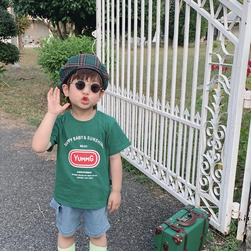 Tee boys T-shirt clothes cotton infant toddler tops custom printing t shirts for children