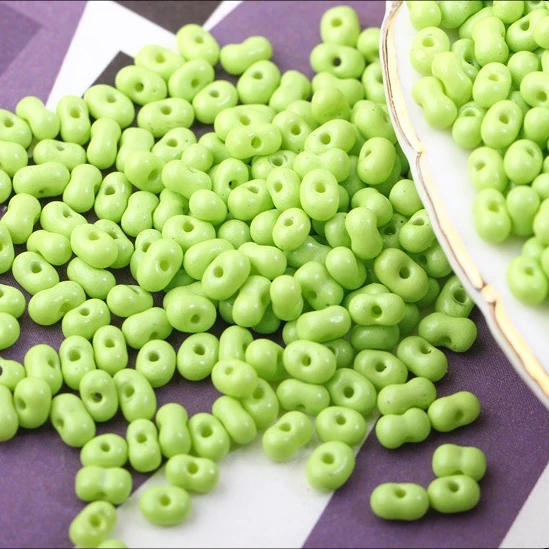 2024 Hot Sale Glass Peanut Beads Opaque Couating Color Series 450 Grams 2/4mm Glass Seed Beads For Jewelry Making