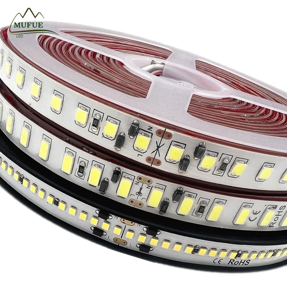 Hotel garden IP65 smd 2835 120leds/m AC 110V 220V strip led tape light not need Drive