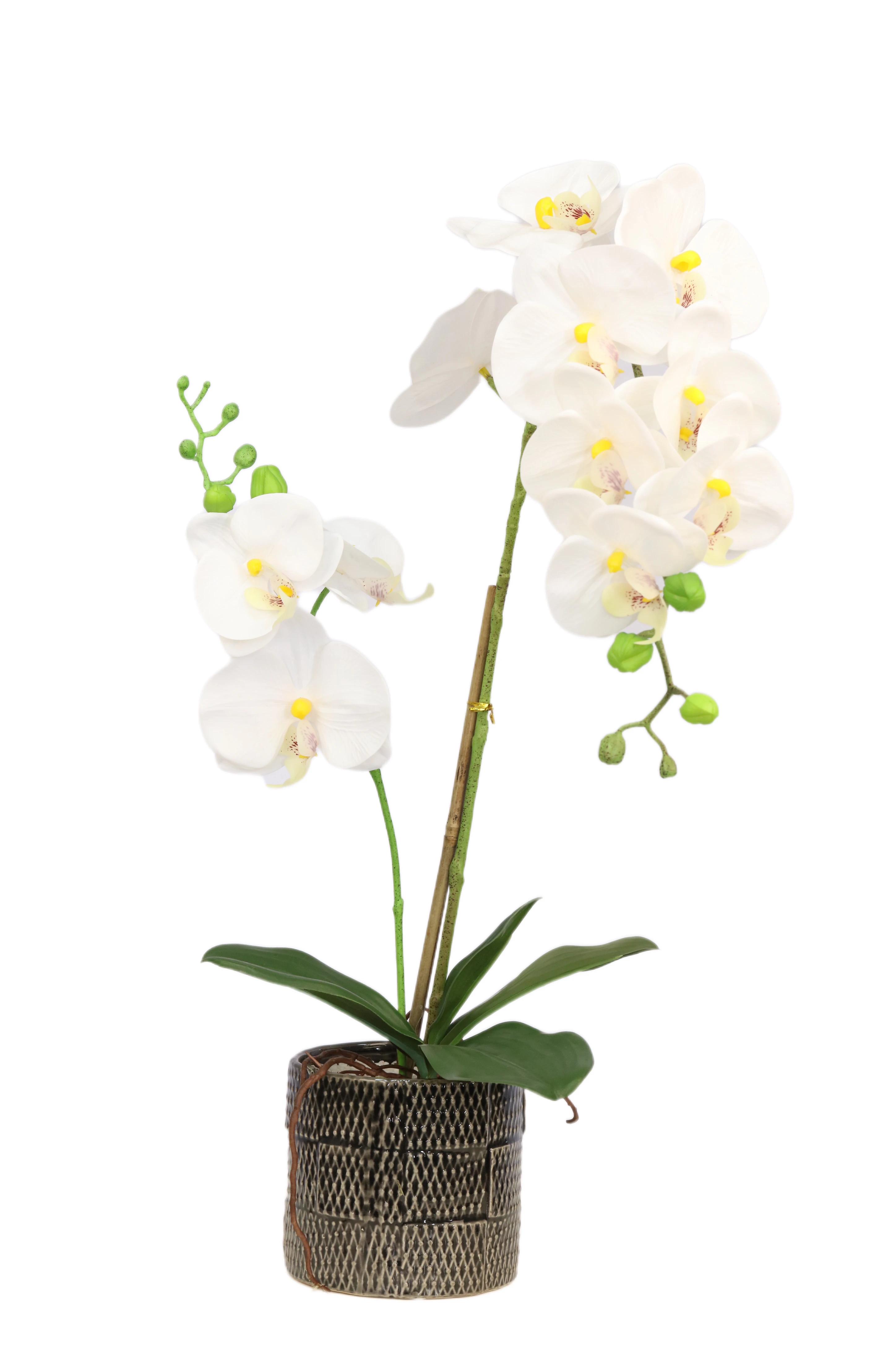 wholesale silk simulation orchid flower arrangements artificial phalaenopsis orchids flasks