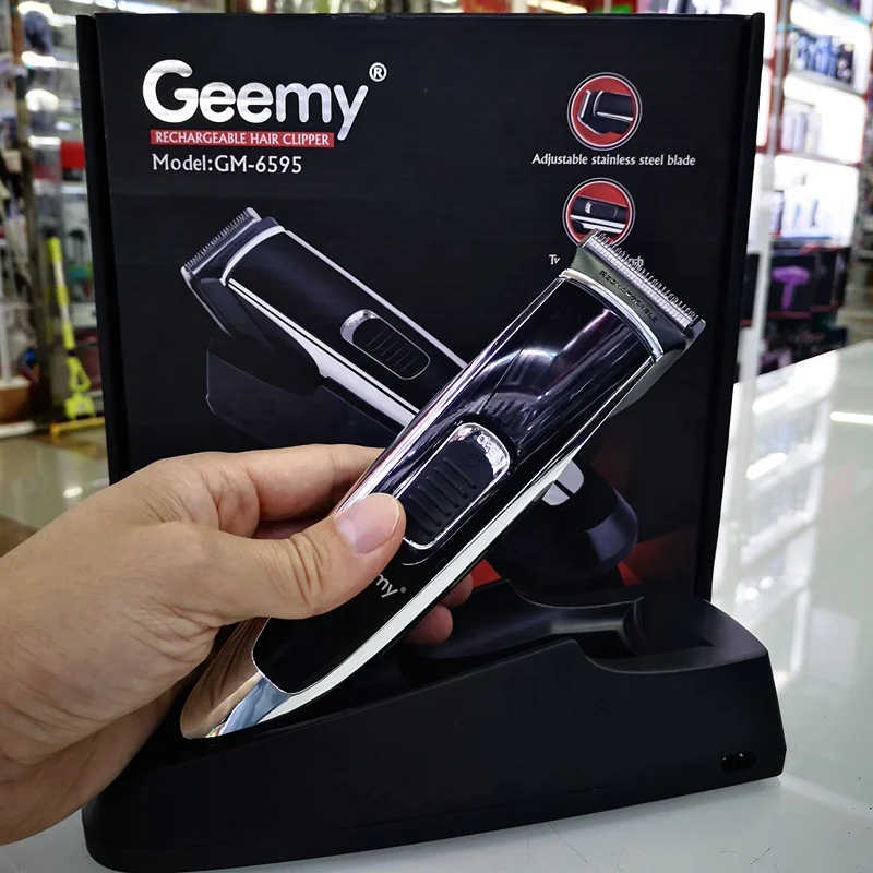 GEEMY GM6595 беспроводной триммер для мужчин машинка стрижки волос купить профессиональный борода разделенный конец