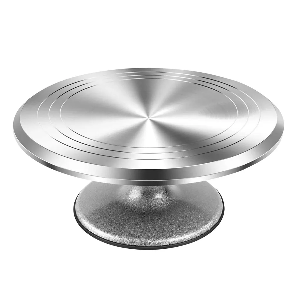 Meihui Pottery Wheel Aluminium Alloy Rotating Cake Turntable 12inch Revolving Cake Stand for Cake Decorating