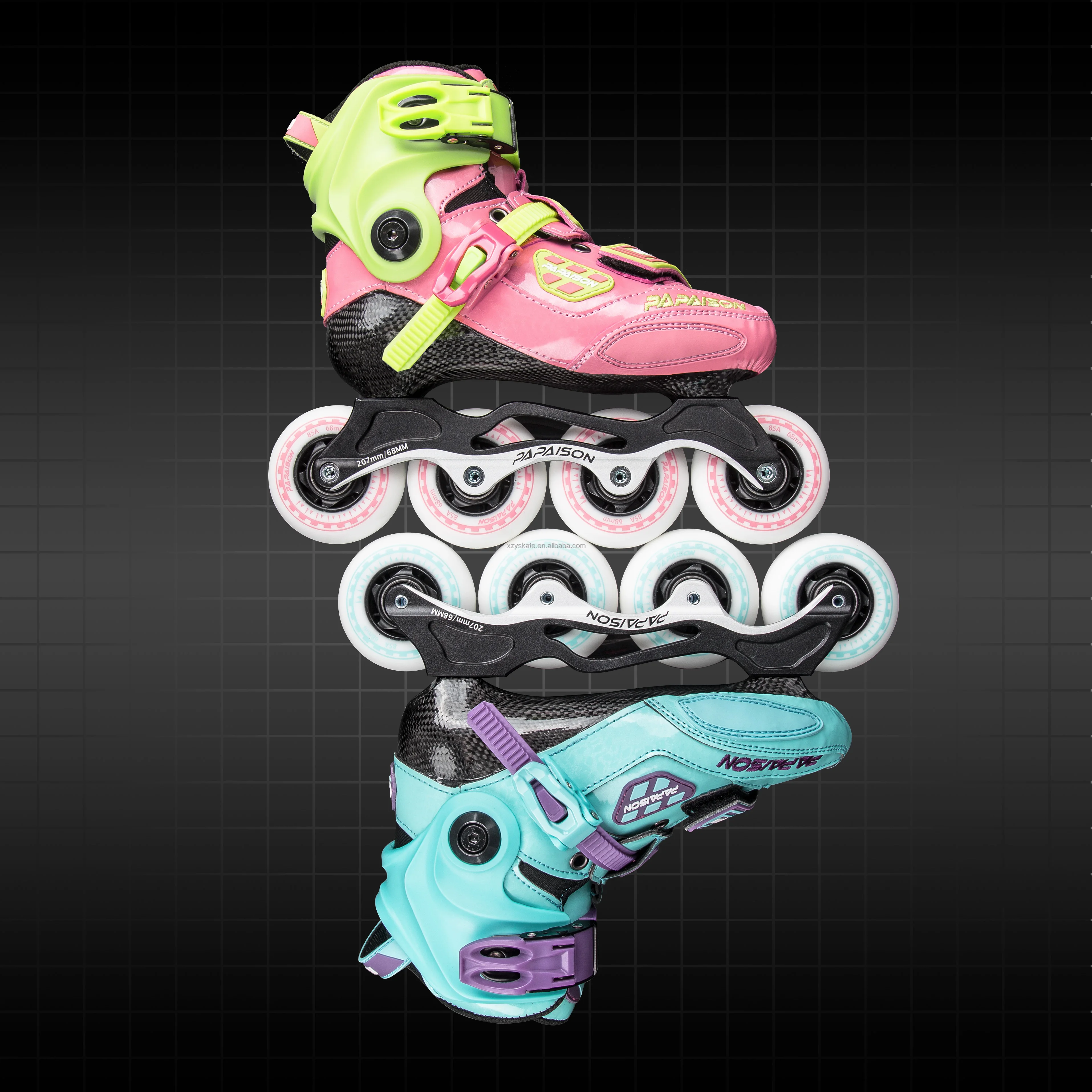 Durable Freestyle Skates For Adults New Arrival Professional Carbon Fiber Base Slalom Skates Inline Skates PU 4 Wheels To Sale