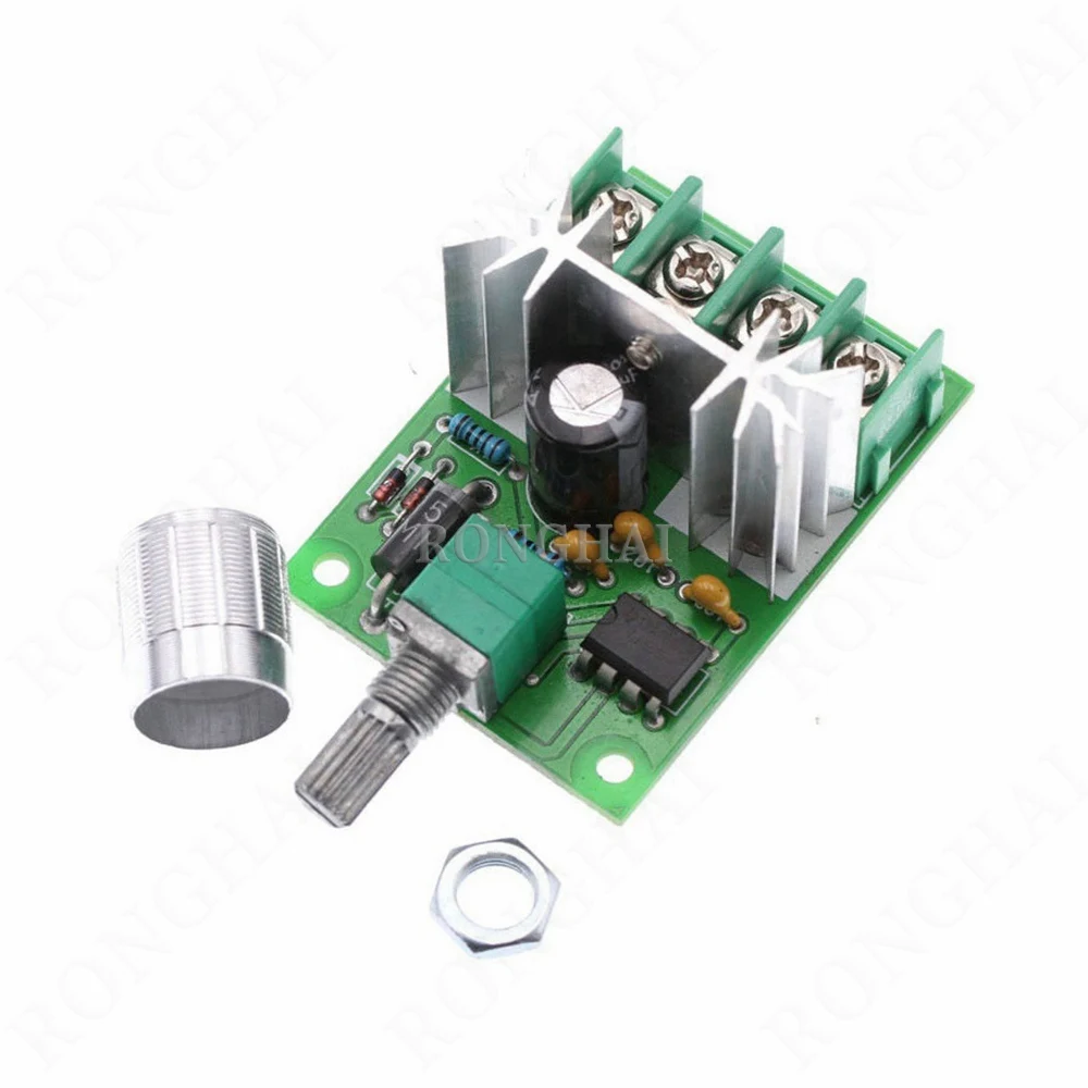 High Power DC 6V-12V 6A PWM No-Polarity DC Motor Speed Controller 20KHz Pulse DC Motor Fan Governor Speed Control Switch Board