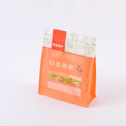 Digital print custom logo plastic foil food packaging bag stand up pouch with zipper and clear window
