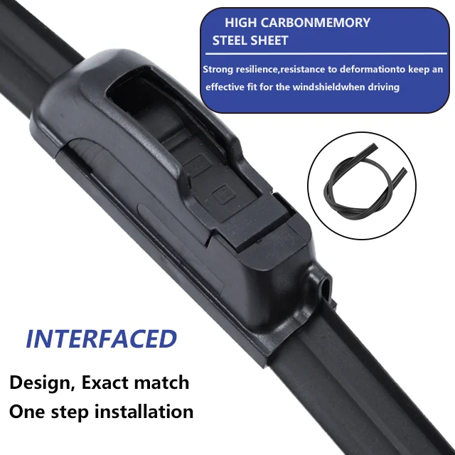 Wholesale Car Windshield Wiper Blades 14 to 26 Frameless Bracketless Car Wipers U Type Universal Soft Rubber