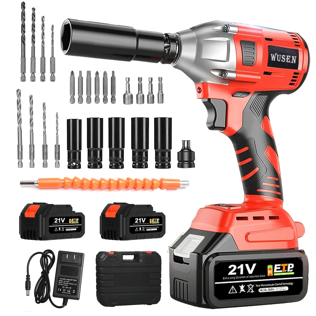 rechargeable cordless power tool brushless impact wrench battery cordless impact wrench 21V electric impact wrench power tools