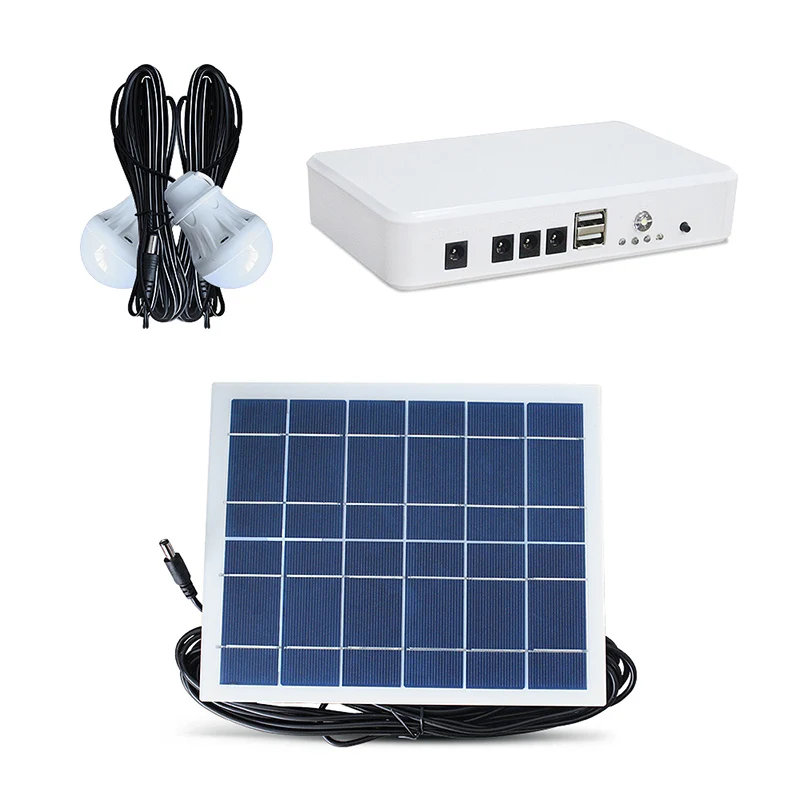 Home Lighting 6V Solar Panel 5W Outdoor Solar LED Lights with Lithium Ion Battery Mini Home Solar Energy System Solar Charging