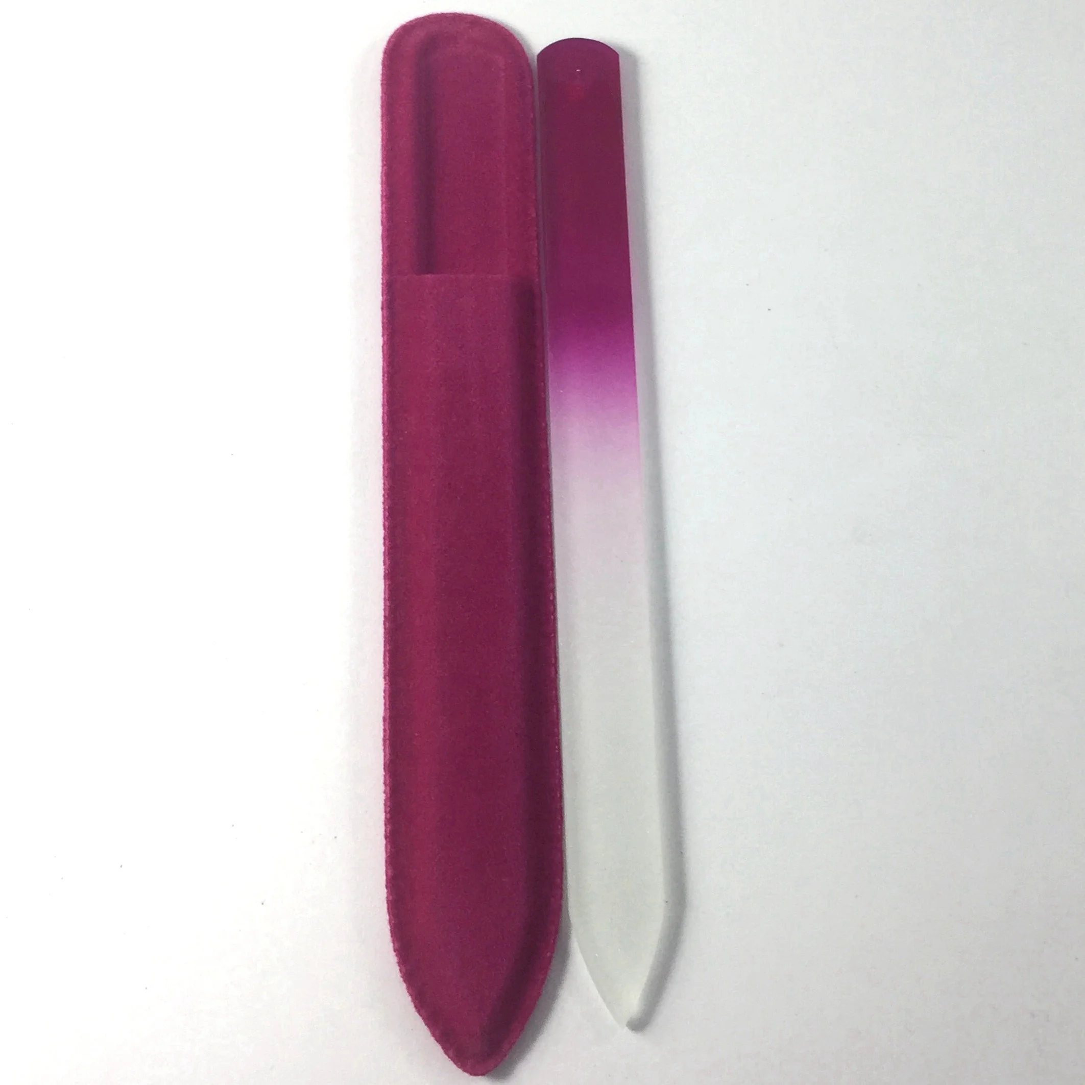 High Quality Safe Material Comfortable Red Large Small Glass False or Natural Manicure Nail Art Polish Files in Plastic Tube