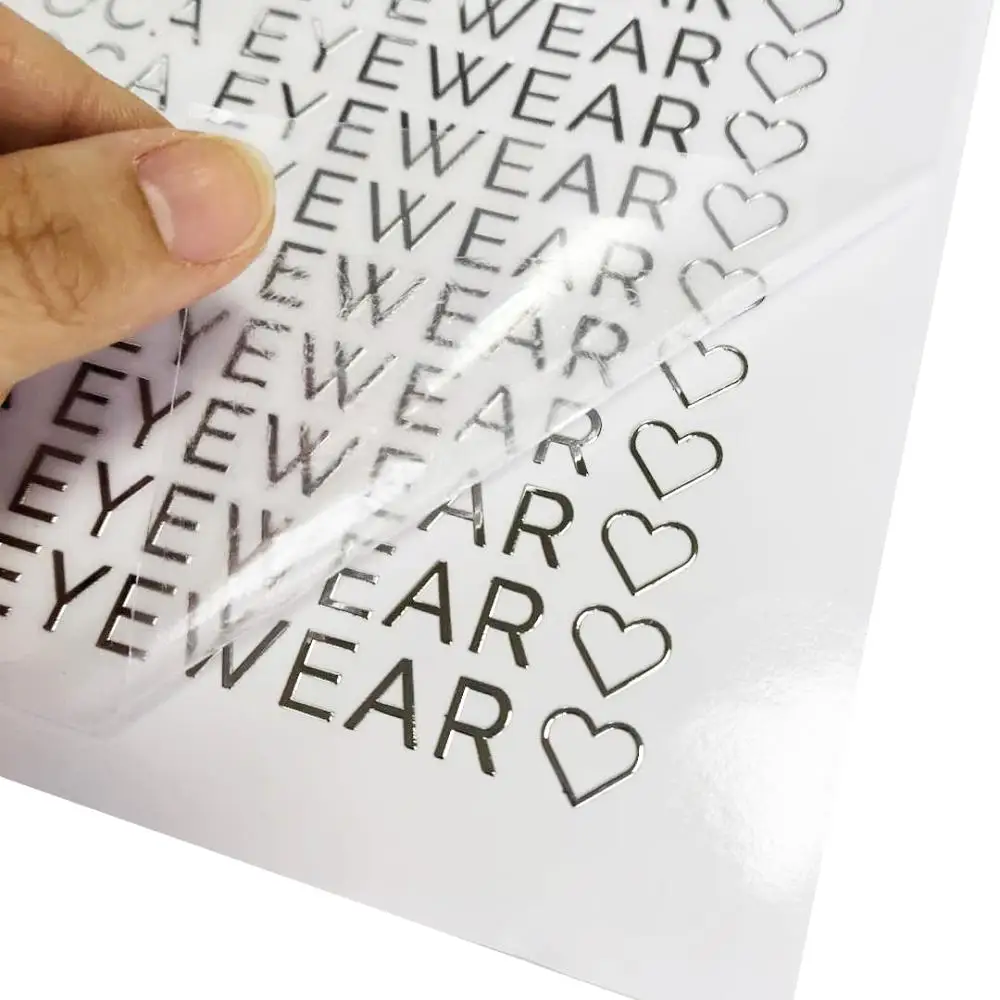 Metal Transfer Logo Sunglasses Custom Logo Sticker For Eyeglasses