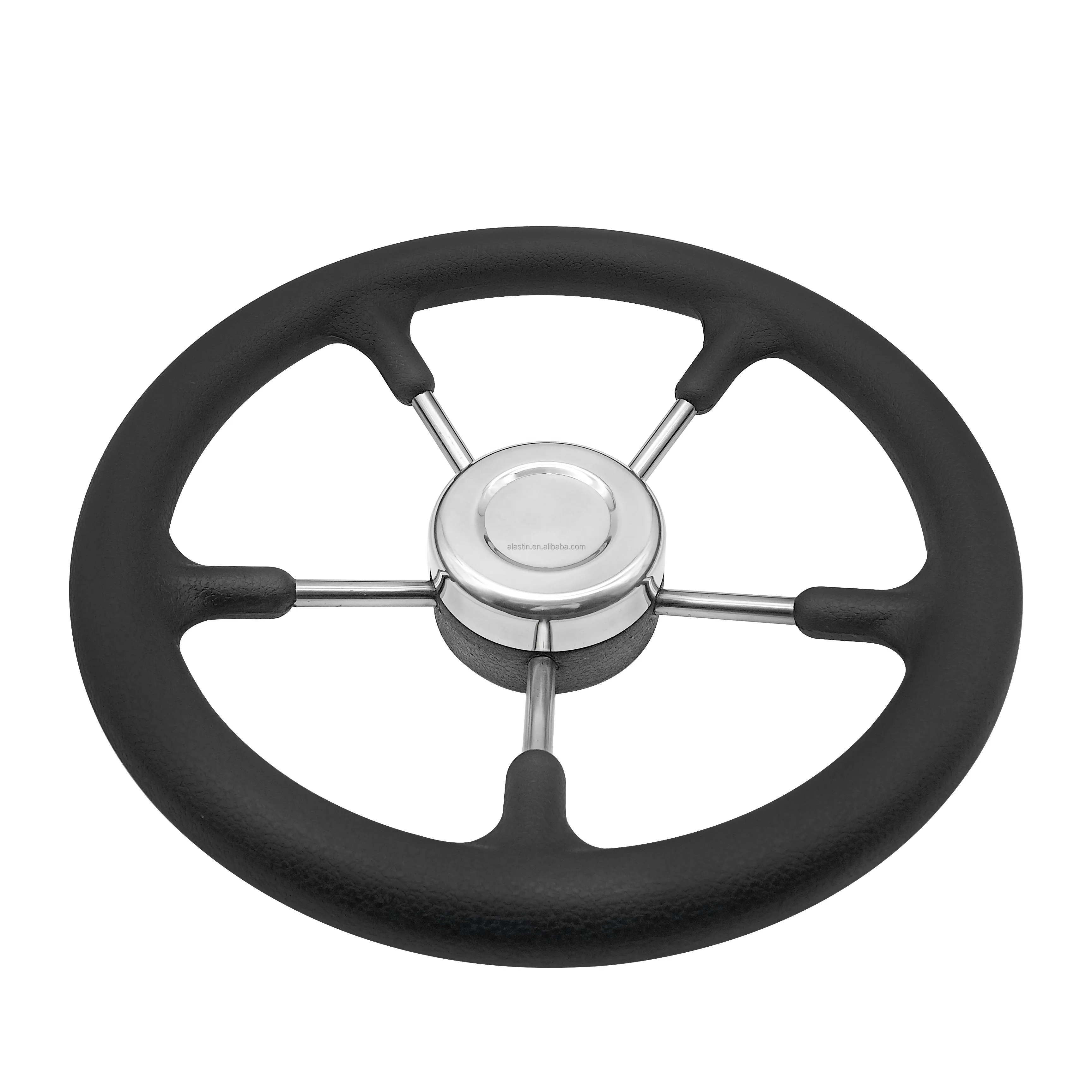 Hot Marine Accessories 316 Stainless Steel Steering Wheel Pu Foam With 5 Wheels