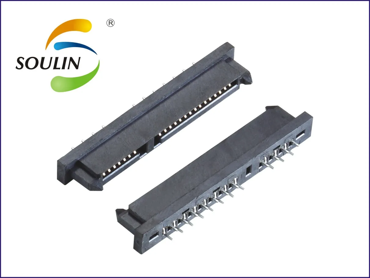 Solder type 7+15 smt type sata connector
