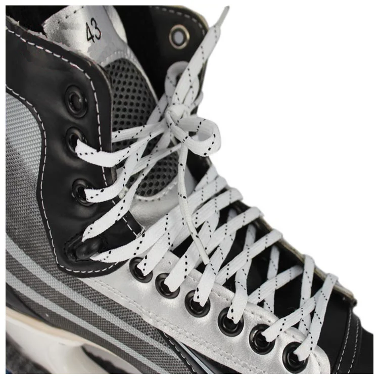 Wear-resistant Waxed Hockey Shoelaces Athletic Shoe Laces For Ski Skates