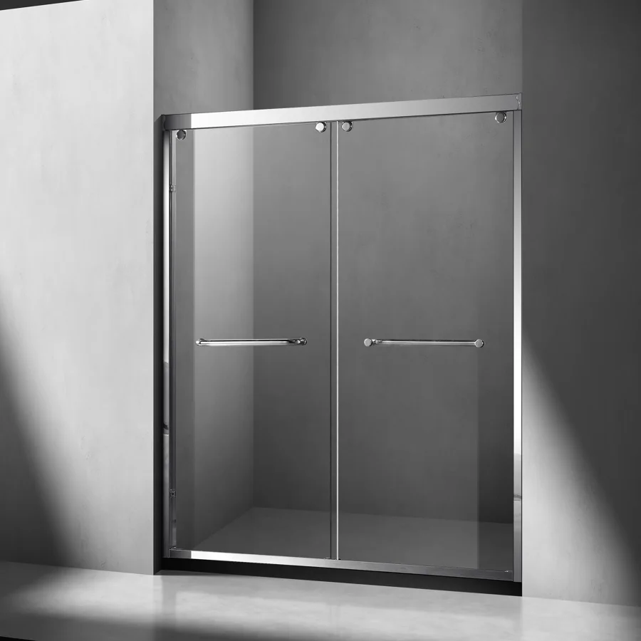 Foshan Factory Direct Supply Promotion Bathroom Custom Aluminum Glass Bypass Sliding Shower Enclosures