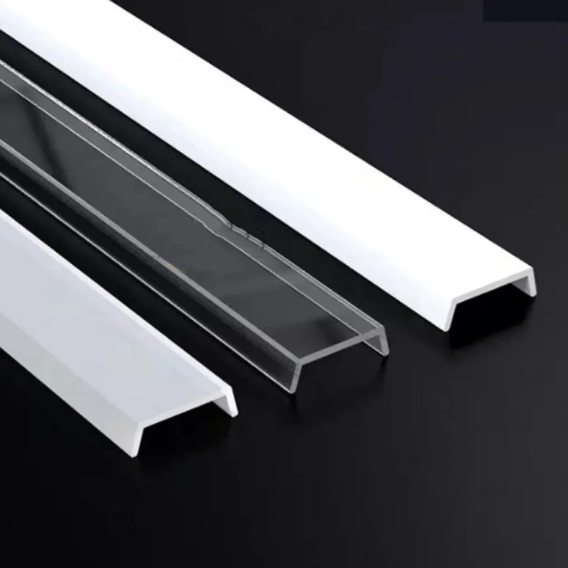Factory Supply Extrusion Led light Plastic Acrylic PC Lens for Led Aluminum Strip Channel