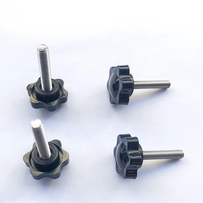 M5 M6 M8 M10 M12 Stainless Steel Mat Plastic thread bakelite triangle furniture T shape plastic star  knob