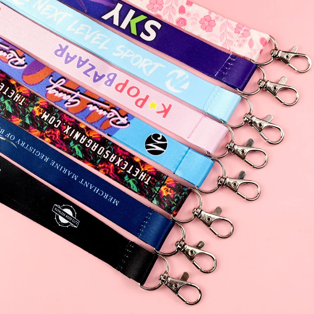 Cheap custom design your own breakaway clip polyester dye sublimation lanyards heat transfer printed lanyard