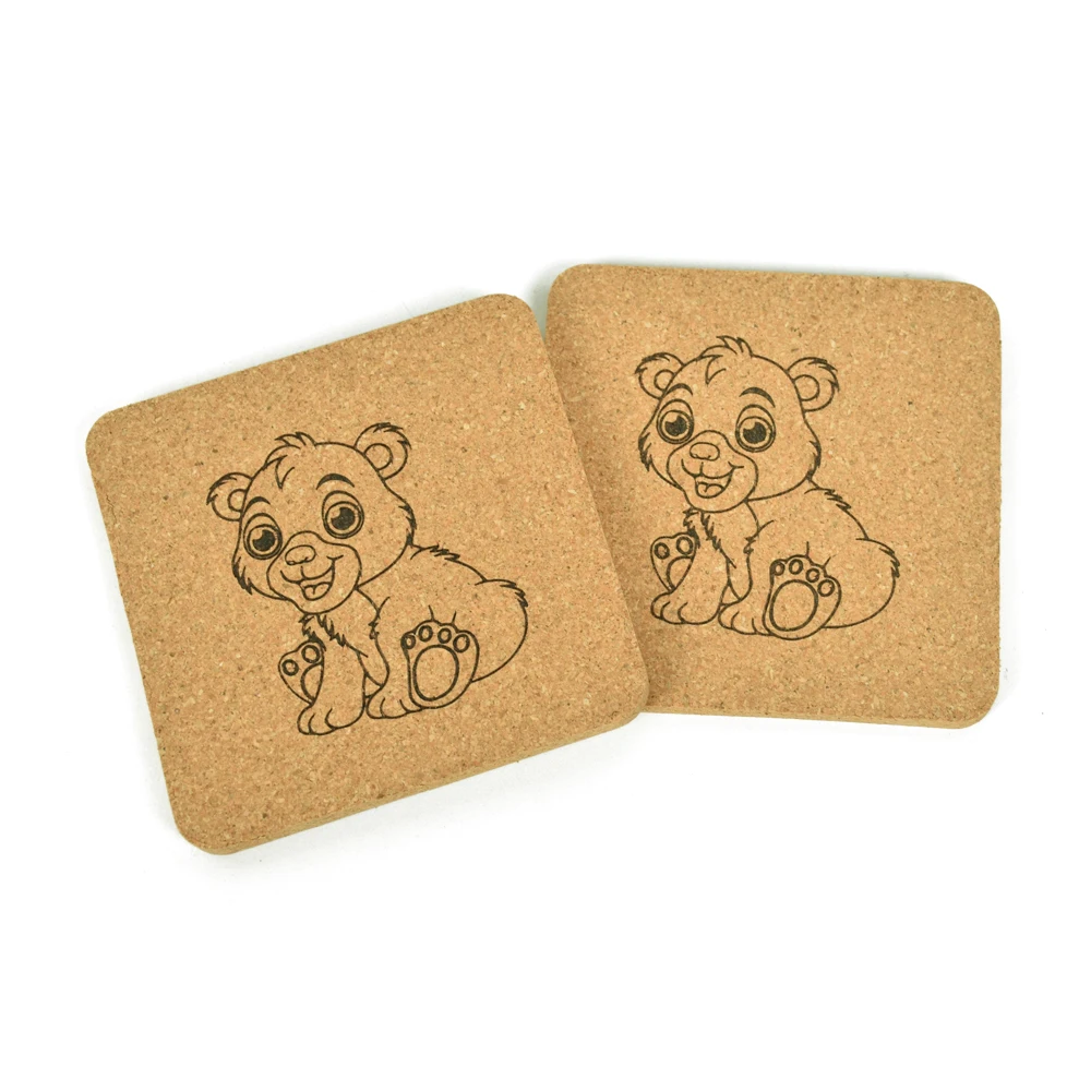 High Quality Custom Design Drinks Absorbent Reusable Cup Cork Coasters For Drinks