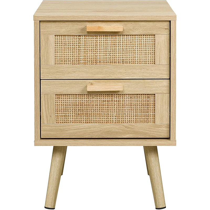Fenghuang Oem/Odm Classic Modern Style Rattan Wooden Bedside Table