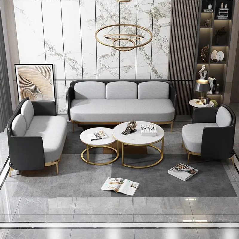 Nordic metal chair houndstooth cloth sofa cafe living room leisure web celebrity sofa ins style simple leisure sofa