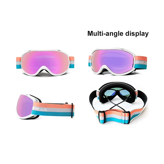 In-Stock Custom Ski Style Snow Goggles Anti-Fog Sports Eyewear for Ice Skating and Snowboarding