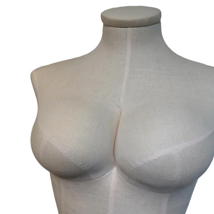 Adult Big Size Bra Covered Bust Foam Soft Lingerie Torso Woman Dress Form Dummy Display Stand Mannequins Half Body Fabric Female