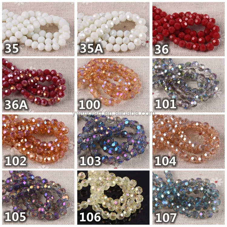 Круглый 32 грани вырезать мяч AB напылением цвета 3/4/6 мм 8 мм 10 мм в виде граненых стеклянных стеклянные бусины Spacer Бусины лот для изготовления ювелирных изделий DIY