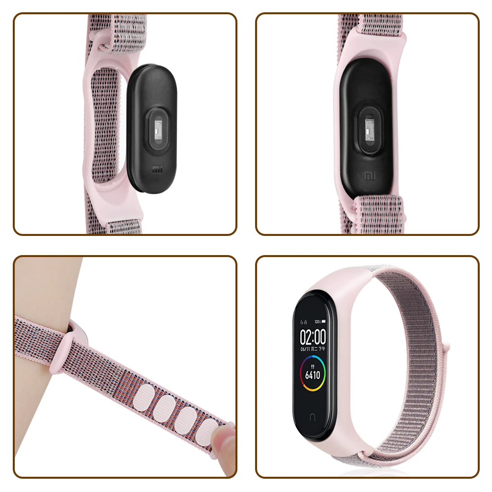Wholesale Nylon Material Sport Strap Watch band Replacement bands Bracelet Wristband For Xiao Mi Band