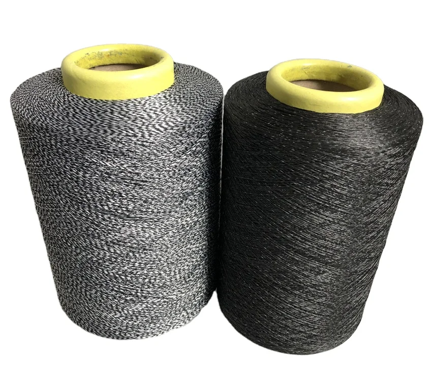 Manufacture High Twist Grey Melange Circular Knitting Covered Filament Covered Yarn For Socks